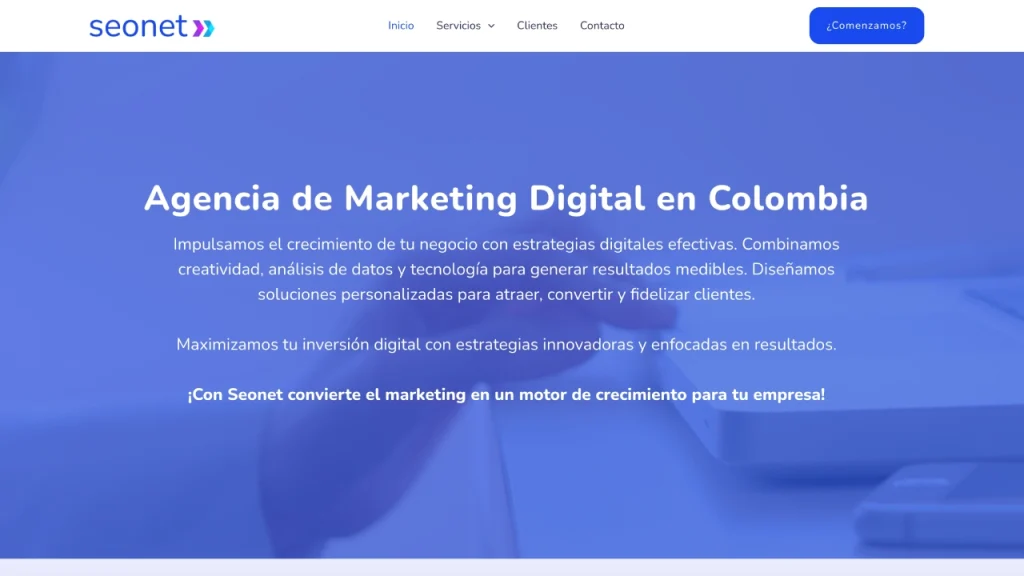 mejores agencias de marketing digital en Bogotá Seonet